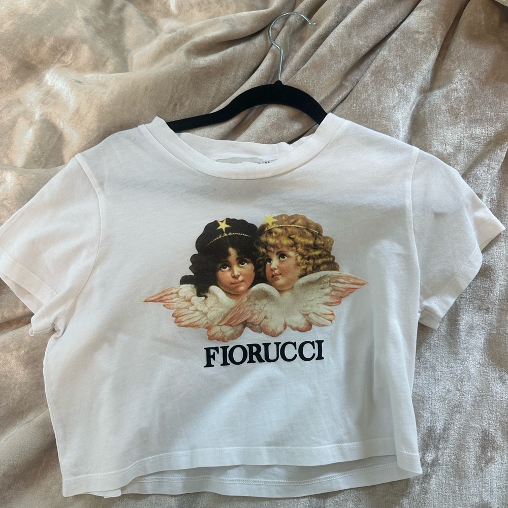 Fiorucci and angels crop T shirt white XS